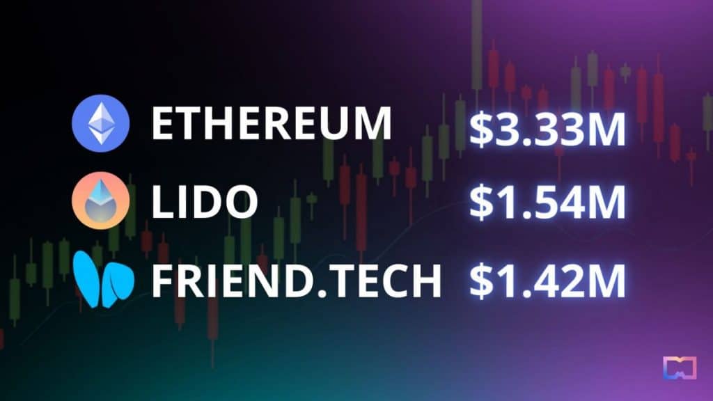 Friend.Tech Earns 1.4M in 24-Hour Fees, Outpacing Tron and Uniswap Combined