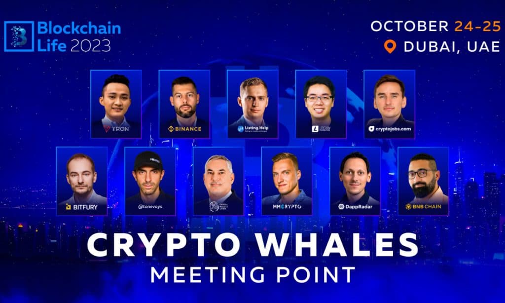 Crypto Whales are to meet at Blockchain Life 2023 in Dubai