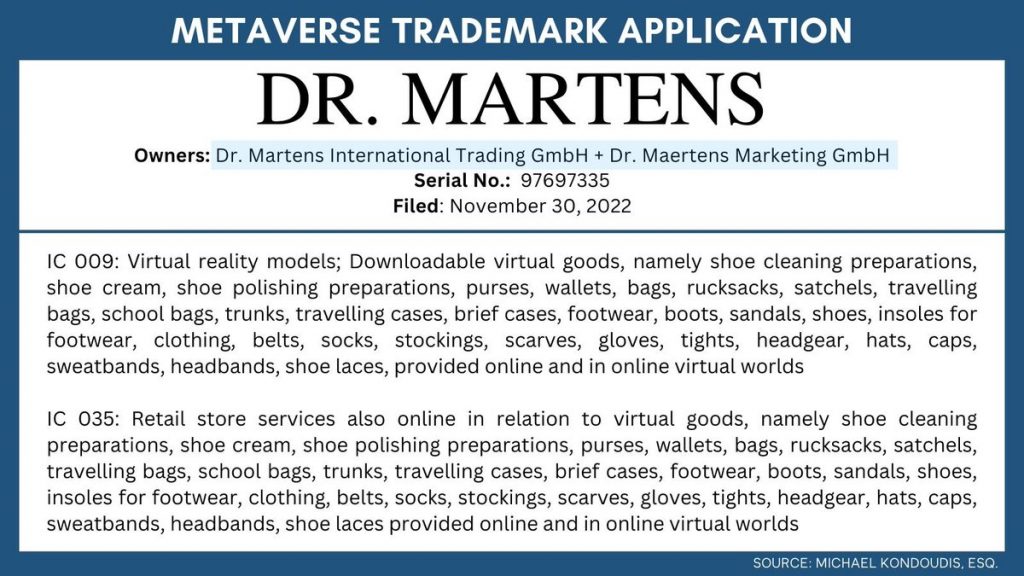 Beefeater, Dr. Martens, Dick’s House of Sports, and White Castle claim metaverse trademarks