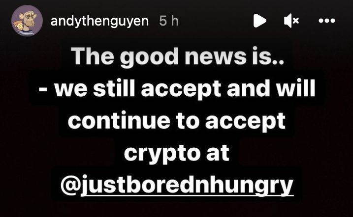 BAYC-themed Bored&Hungry restaurant still accepts crypto