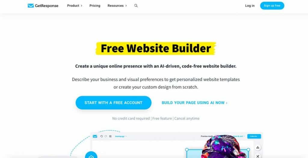 get response website builder