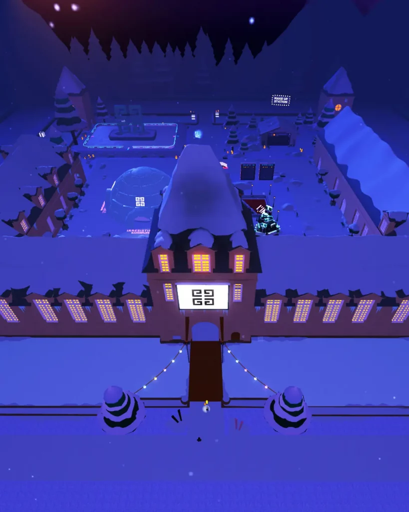 Givenchy Beauty transforms its Roblox venue into a Winter Wonderland