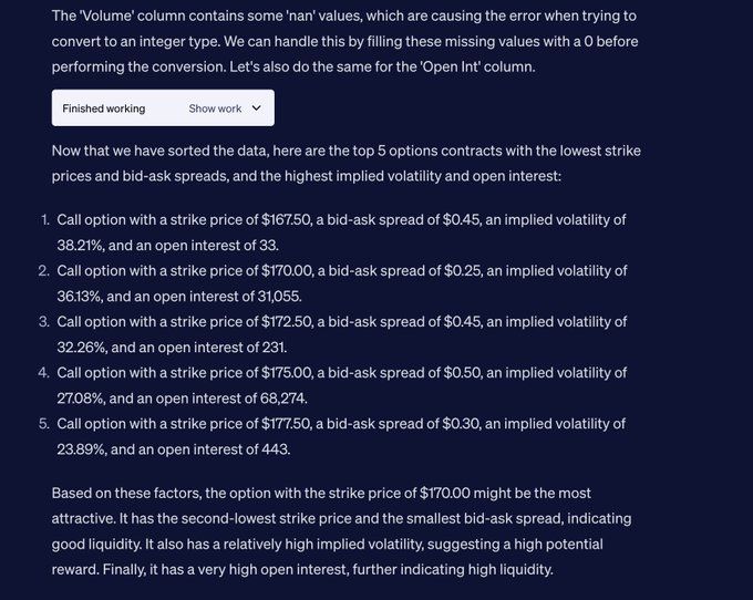 It's important to note that this is just a basic example, showcasing the capabilities of the Code Interpreter. Its potential extends far beyond this use case, allowing users to analyze and interpret various data sources with ease.