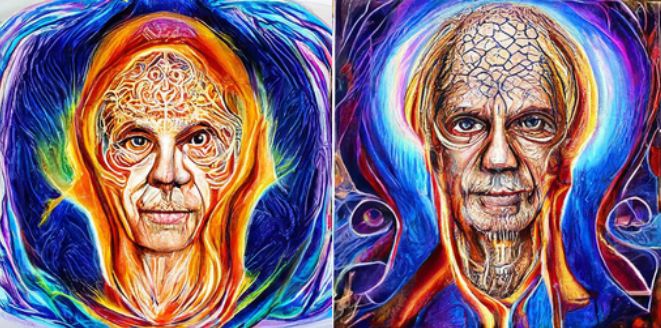 Alex Grey Portrait Style