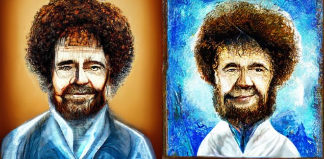 Bob Ross Portrait Style