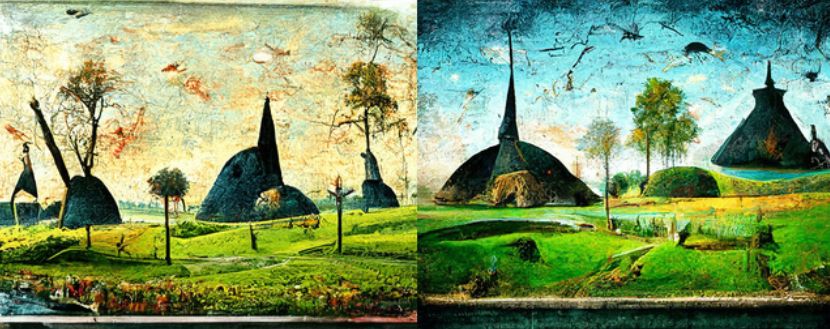 Heironymus Bosch Landscape Style