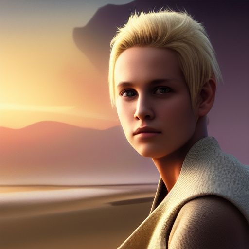 a young blonde male jedi with short hair standing still looking at the sunset concept art by Doug Chiang cinematic, realistic painting, high definition, concept art, portait image, path tracing, serene landscape, high quality, highly detailed, 8K, soft colors, warm colors, turbulent sea, high coherence, anatomically correct, hyperrealistic, concept art, defined face, five fingers, symmetrical