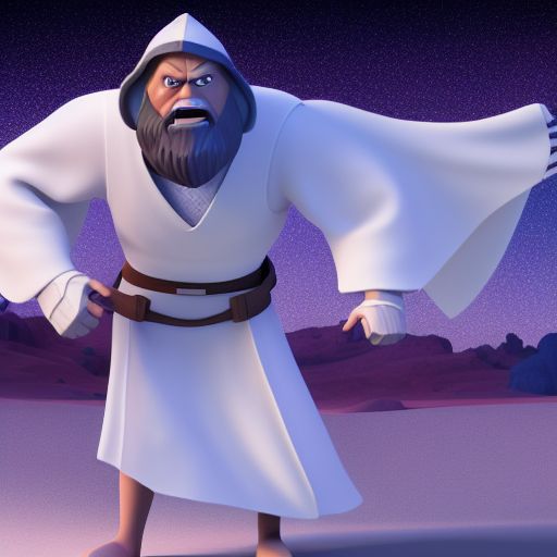 obi wan kenobi, screenshot in a typical pixar movie, disney infinity 3 star wars style, volumetric lighting, subsurface scattering, photorealistic, octane render, medium shot, studio ghibli, pixar and disney animation, sharp, rendered in unreal engine 5, anime key art by greg rutkowski and josh black, bloom, dramatic lighting