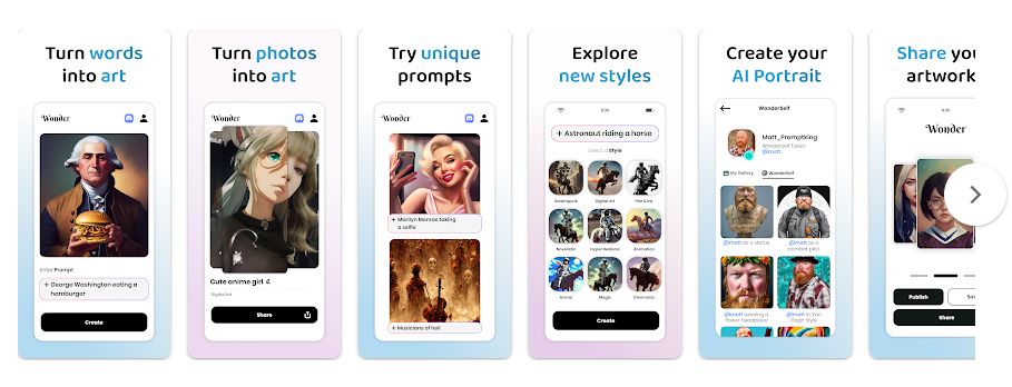 Wonder - An App that Generates Art from Your Text